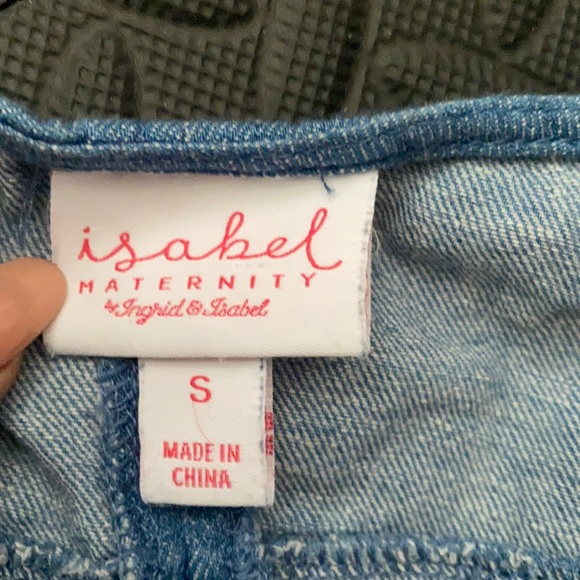 Isabel Denim Maternity Dress - Picture 2 of 4